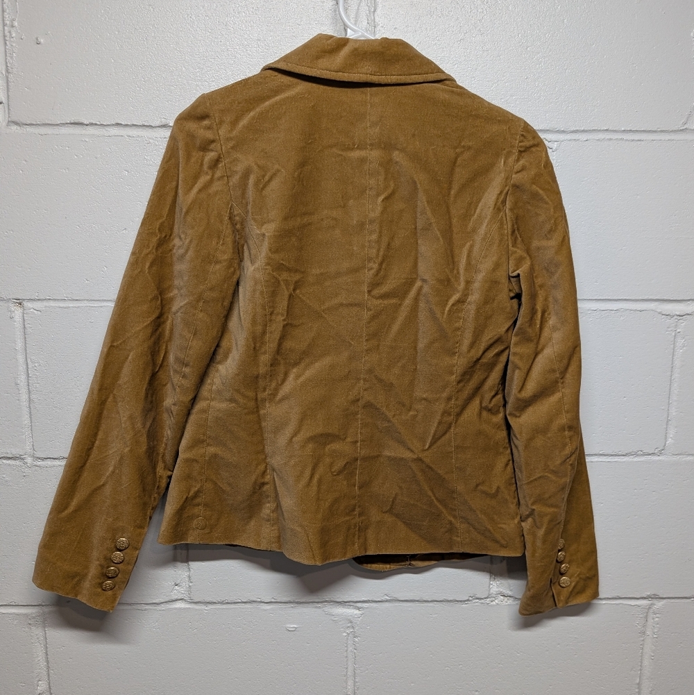 Vintage OLD NAVY Women's Tan Velvet Blazer Y2K Jacket NWOT Deadstock (XS) - Picture 5 of 9